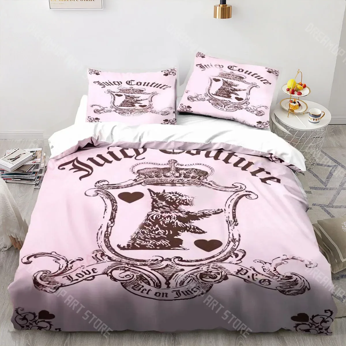 3D-Druck Mode J-Juicy Crown Couture Bettwäsche-Set Jungen Mädchen Twin Queen King Size Bettbezug Kissenbezug Bett Jungen Erwachsene Schlafzimmer Image