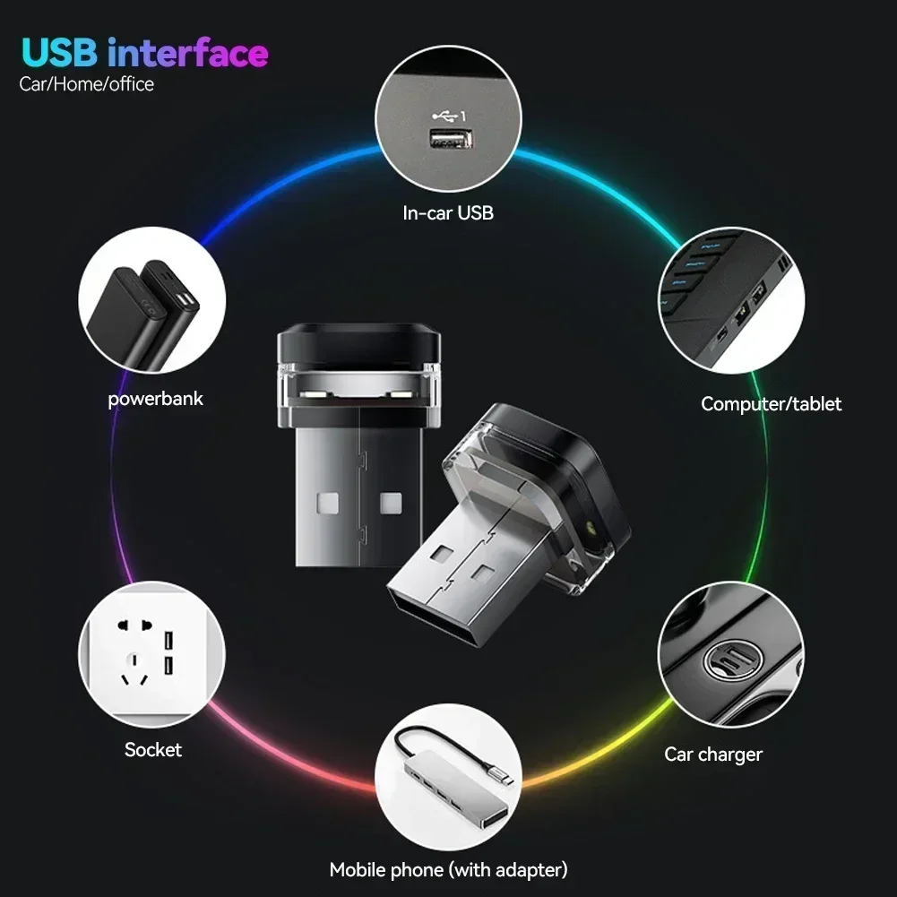 Universal USB Auto Innen Umgebungs Atmosphäre Licht LED Signal Lichter Auto Lesen Lampe Dekorationen Auto Innen Zubehör
