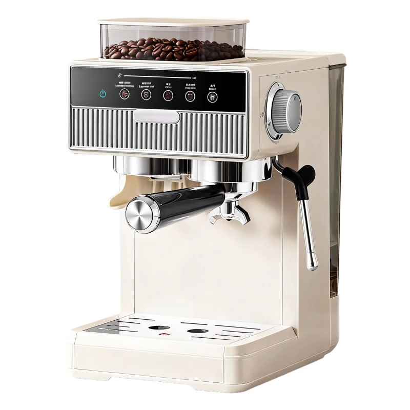 1350W Kaffeemaschine mit Mahlwerk, 5-Tasten-Bedienung, Dual-Brühsystem, 20 Mahlgrade, mit Dampfmilchaufschäumer und Cold Brew Image