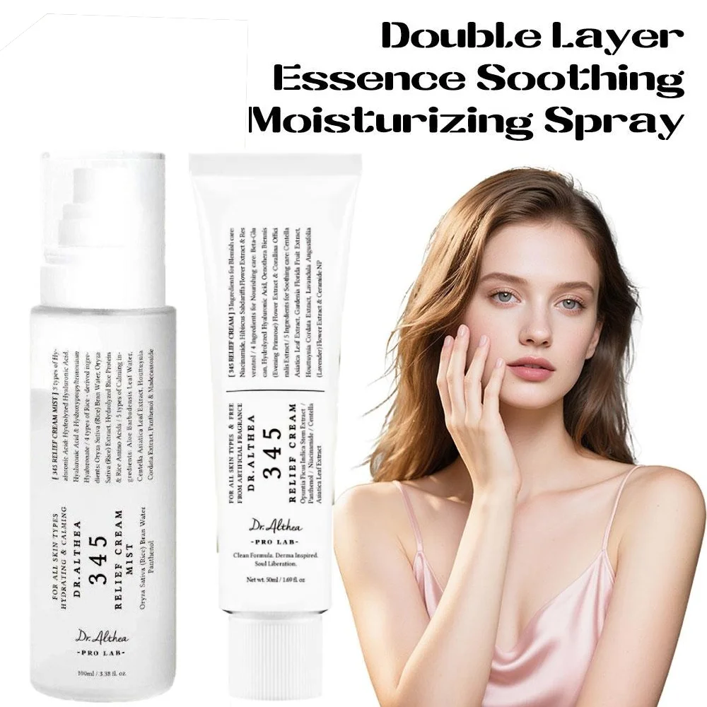 345 Relief Cream Feuchtigkeitscreme gegen Hautunreinheiten, nährt die Haut, Feuchtigkeitspflege, trockene Haut, beruhigende & straffende Augencreme, Regenerationsset Image