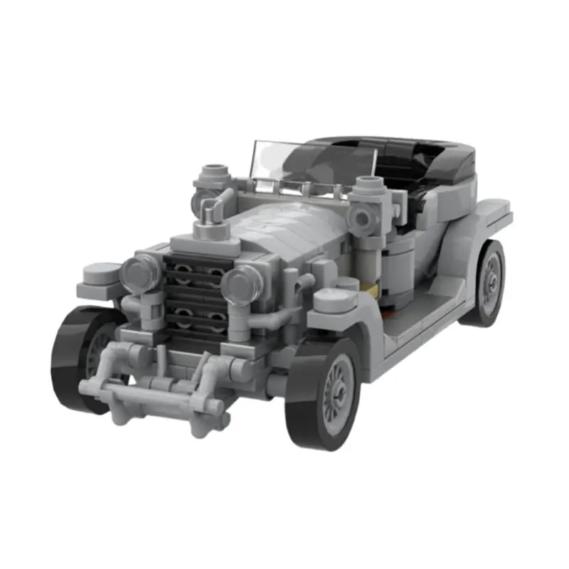 266-teiliges Bausteine-Set für kleine Partikel, MOC klassischer Speedster Cabrio-Sportwagen, Ghost Car, Spielzeugfahrzeug-Geschenkset Image