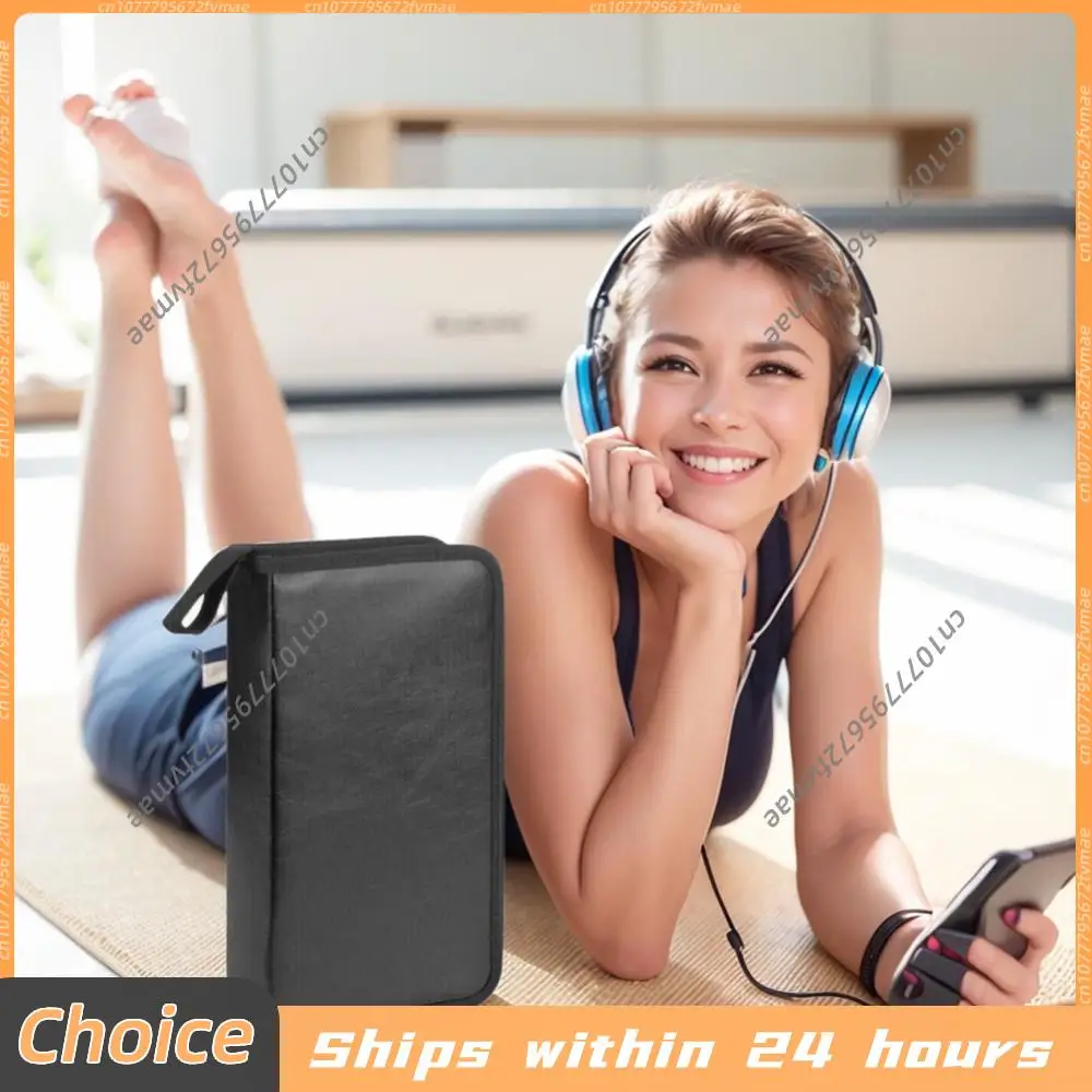 Tragbarer DVD-CD-Halter mit Reißverschluss, CD/DVD-Tragetasche, staubdichte Aufbewahrungshülle, doppelseitiger CD-DVD-Organizer