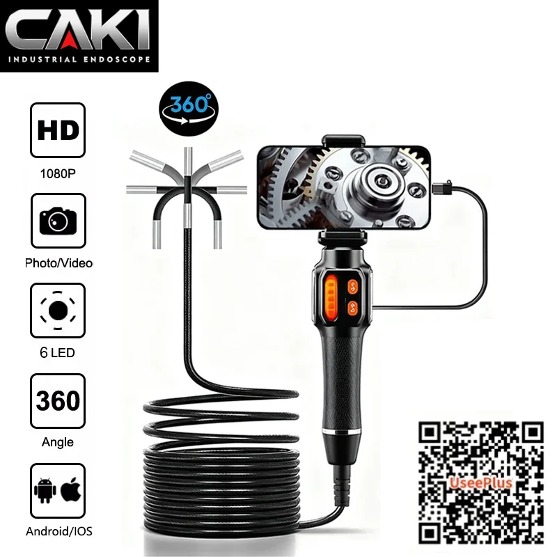 Lenkbares Endoskop Handykamera Hochauflösende Kamera HD 1080P Automobil-Klimaanlagen-Rohrleitungs-Detektion Wasserdicht Image