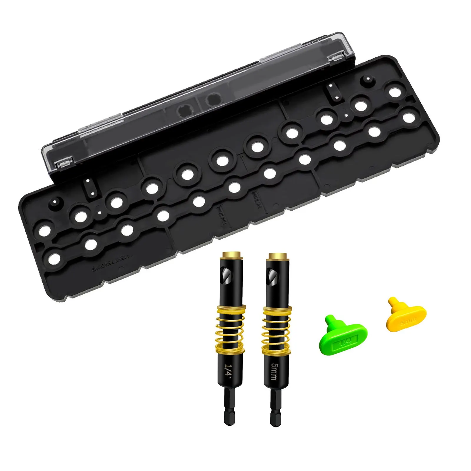 Multifunktionale 1/4 Zoll (5 mm) präzise Regal- und Schrankbeschlag-Bohrvorlage für Holzbearbeitung – Regalstift-Bohrschablone Image