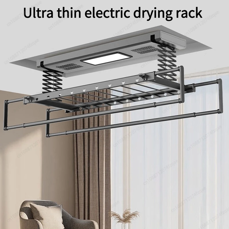 Vollautomatischer Faltbarer Wäscheständer Ultraflach Eingebaut, Versteckter Intelligenter Wäscheständer mit UV-Ultraviolett-Sterilisation Image