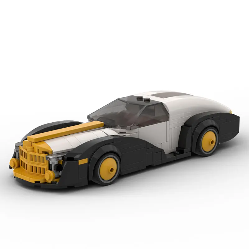 298-teiliges Bausteinset im Retro-Stil, Sportwagen-Modell, Spielzeugfahrzeug, Geschenkset Image