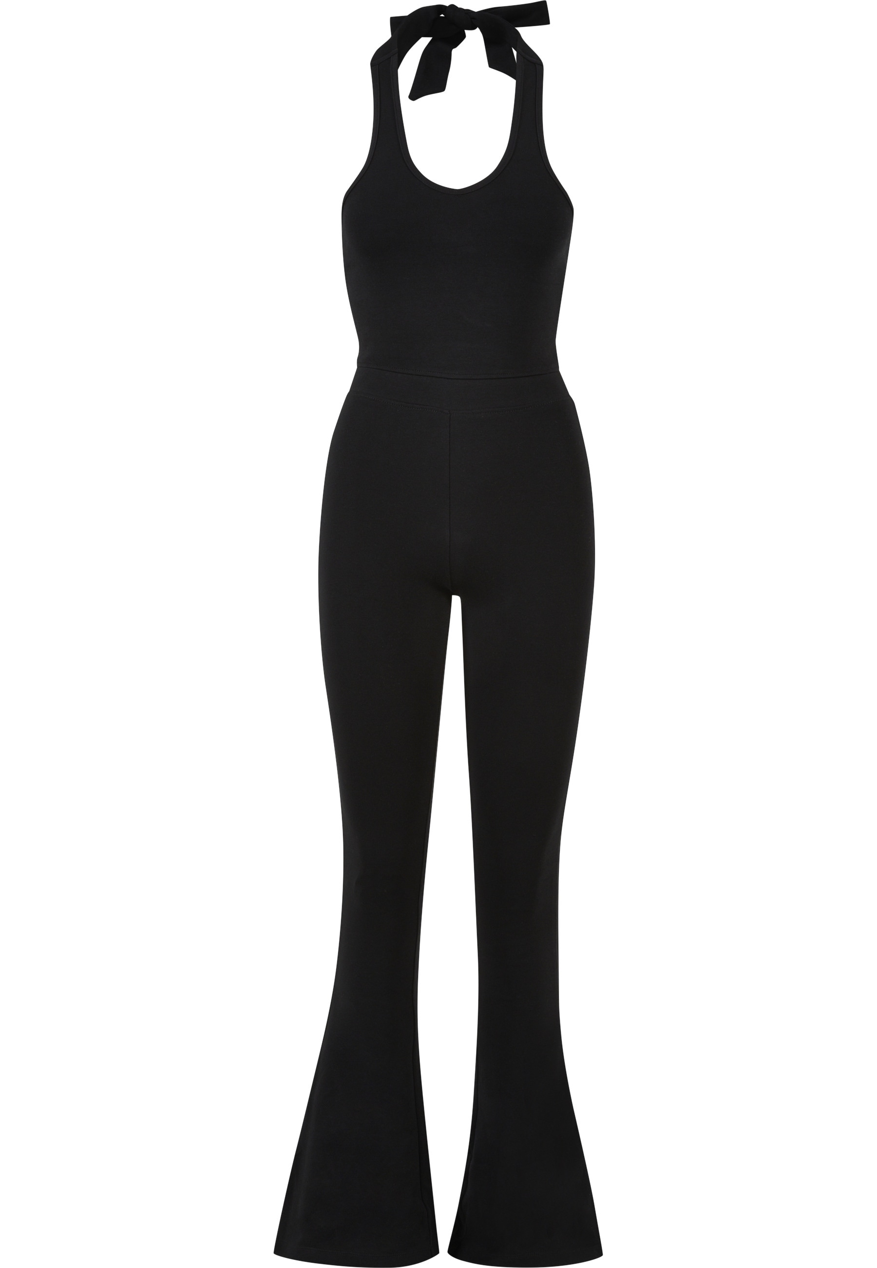 Jumpsuit URBAN CLASSICS "Urban Classics Damen", Damen, Gr. 3XL, US-Größen, schwarz, 95% Baumwolle, 5% Elasthan, unifarben, Overalls Jumpsuit
