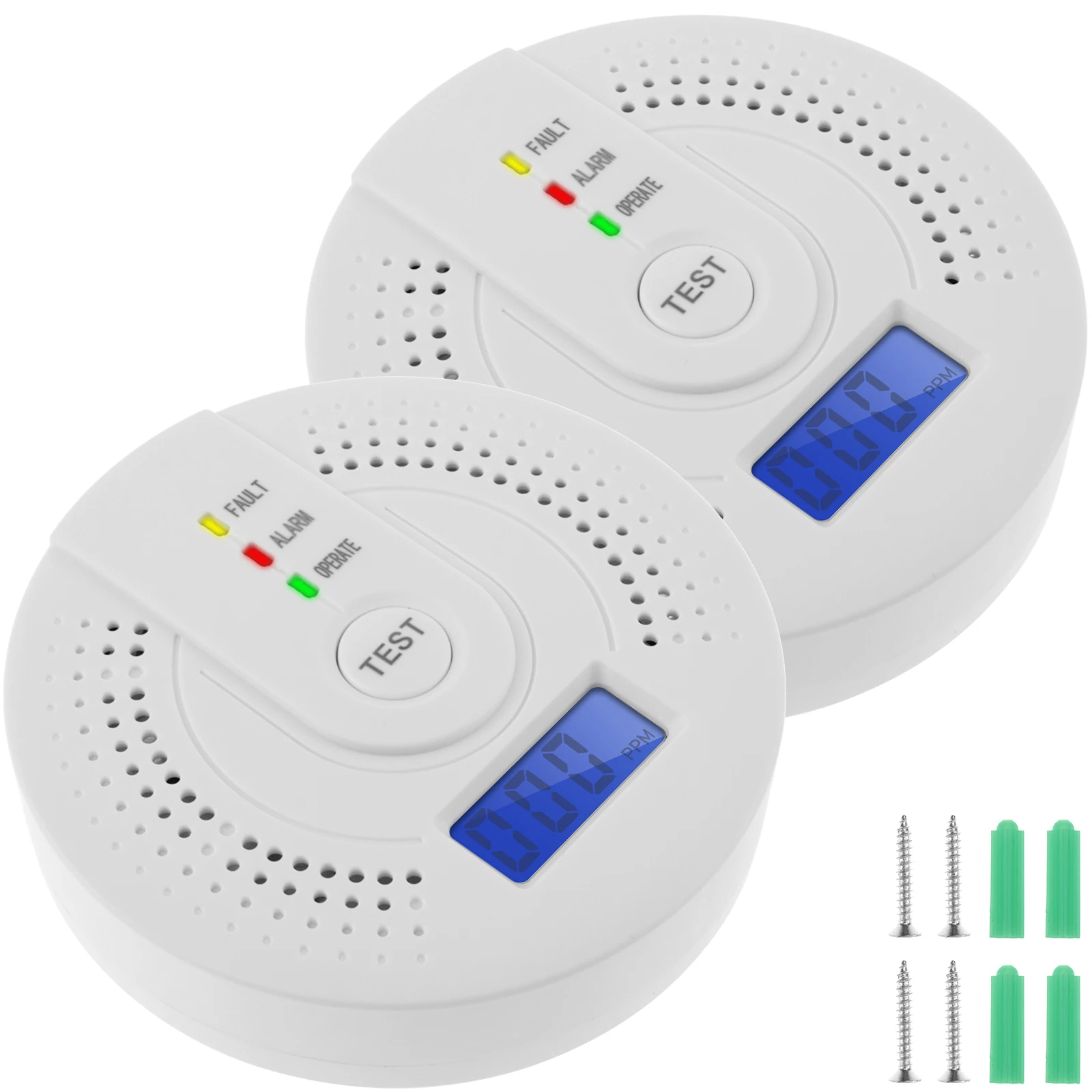 Unabhängiger CO-Alarmsensor Kohlenmonoxid-Alarmmelder Hochempfindlicher Warnmelder mit LCD-Anzeige CO-Alarm Image