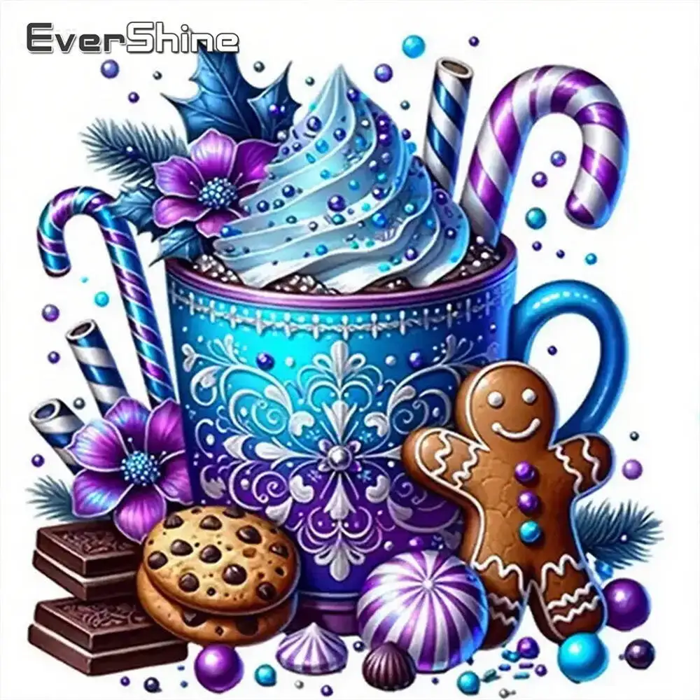 Evershine Diamant-Gemälde, Hund, Tier, Cartoon, komplett, quadratisch, rund, Diamant-Mosaik, Badezimmer, DIY-Bastelset, Heimdekoration