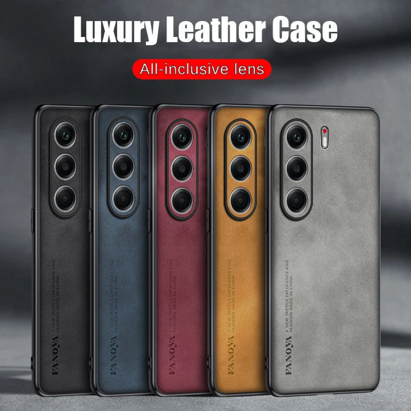 Fall für Tecno Camon 40 4G Schützen Objektiv Lammfell Leder Shell Coque Camon 40 Pro Abdeckung TPU Weiche Stoßstange stoßfest Funda Image
