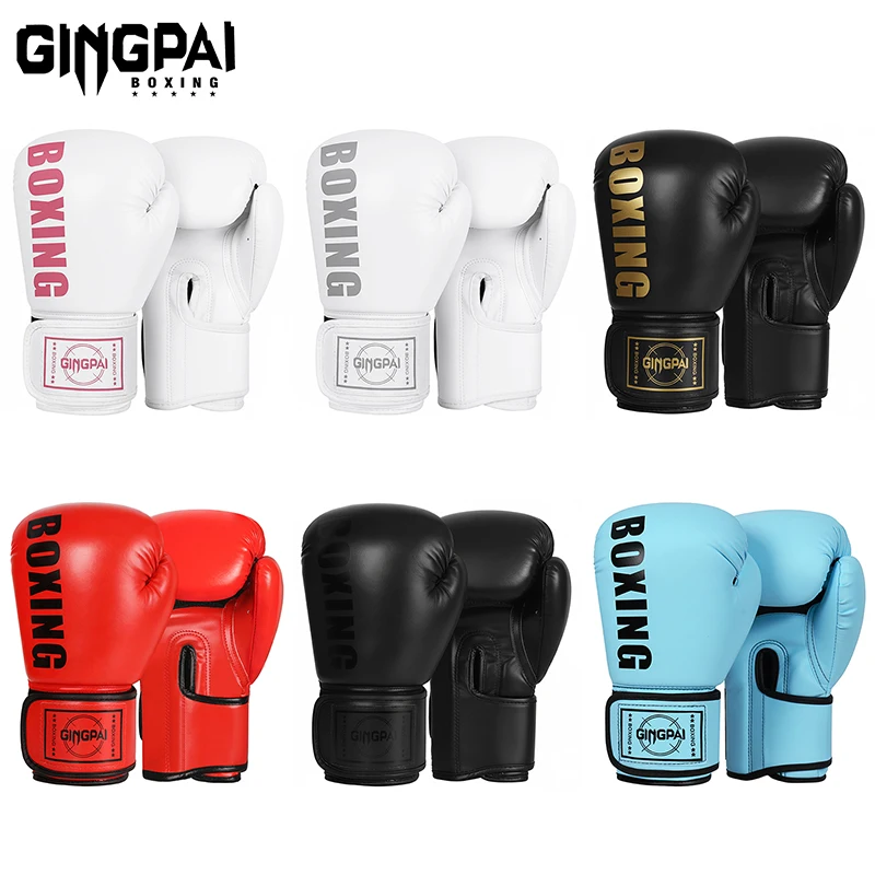 6-14oz Professionelle Boxhandschuhe, geeignet für Kinder und Erwachsene, MMA, Boxen, Kickboxen, Partition, Muay Thai, Sanda Trainingshandschuhe Image