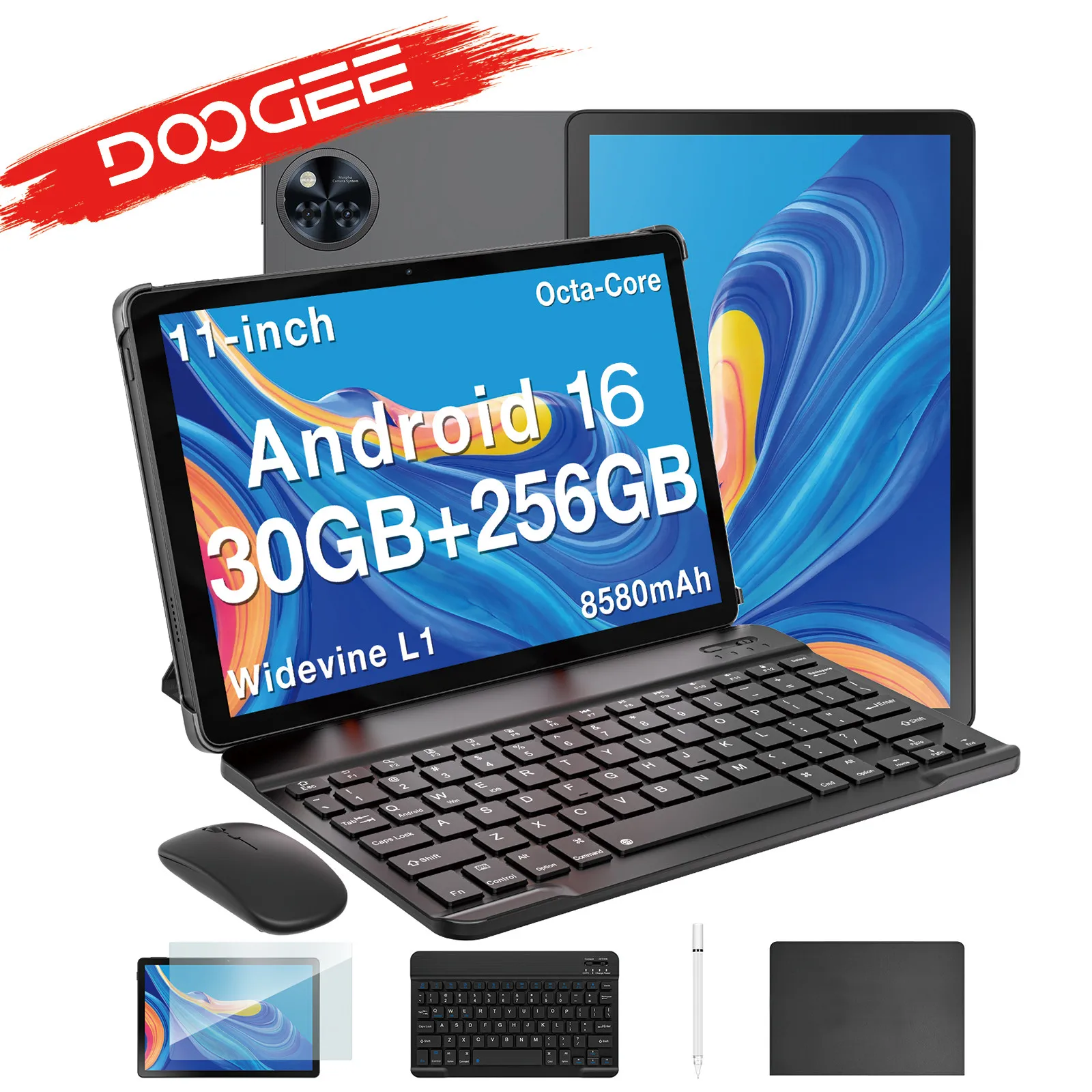 Globale Version DOOGEE U11 Pro Android 16 Tablet-PC 11 Zoll Ultra-Clear 90Hz Display 30GB(6 + 24) 256GB mAh Akku Tablet Image