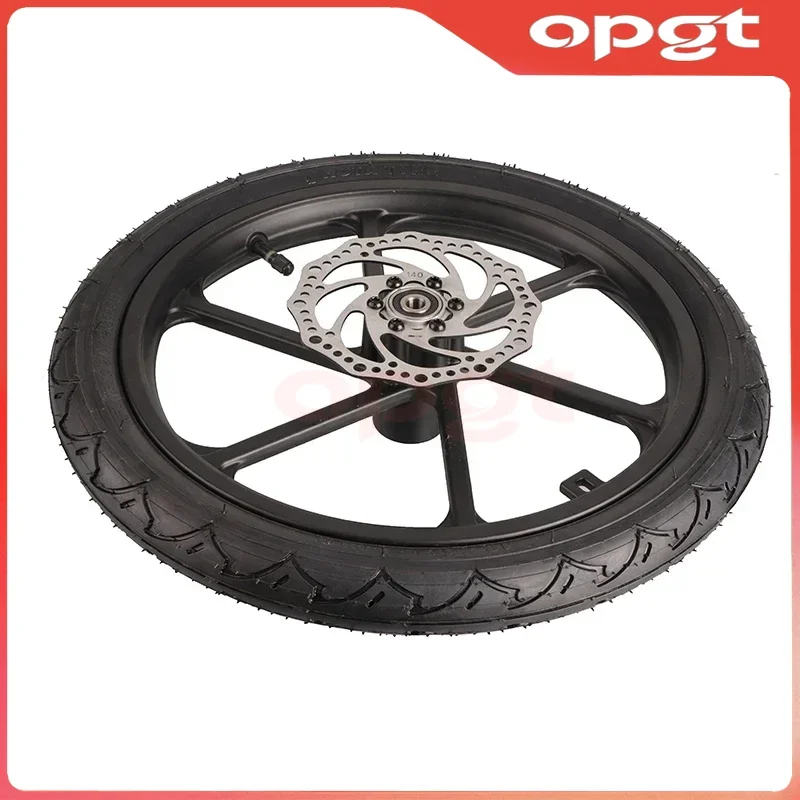 OPGT Motorrad 16 Zoll Rad 16x1,75 Reifen Scheibenbremse Aluminiumlegierung Felge für Elektroroller E-Bike Klappfahrräder Accessori Image