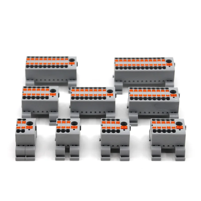 1 STÜCK 225 Serie Klemmenblock Eins In Mehreren Aus Draht Elektrische Anschlüsse Plug-in Spleißbare Splitter Führungsschiene Anschlussdose Image
