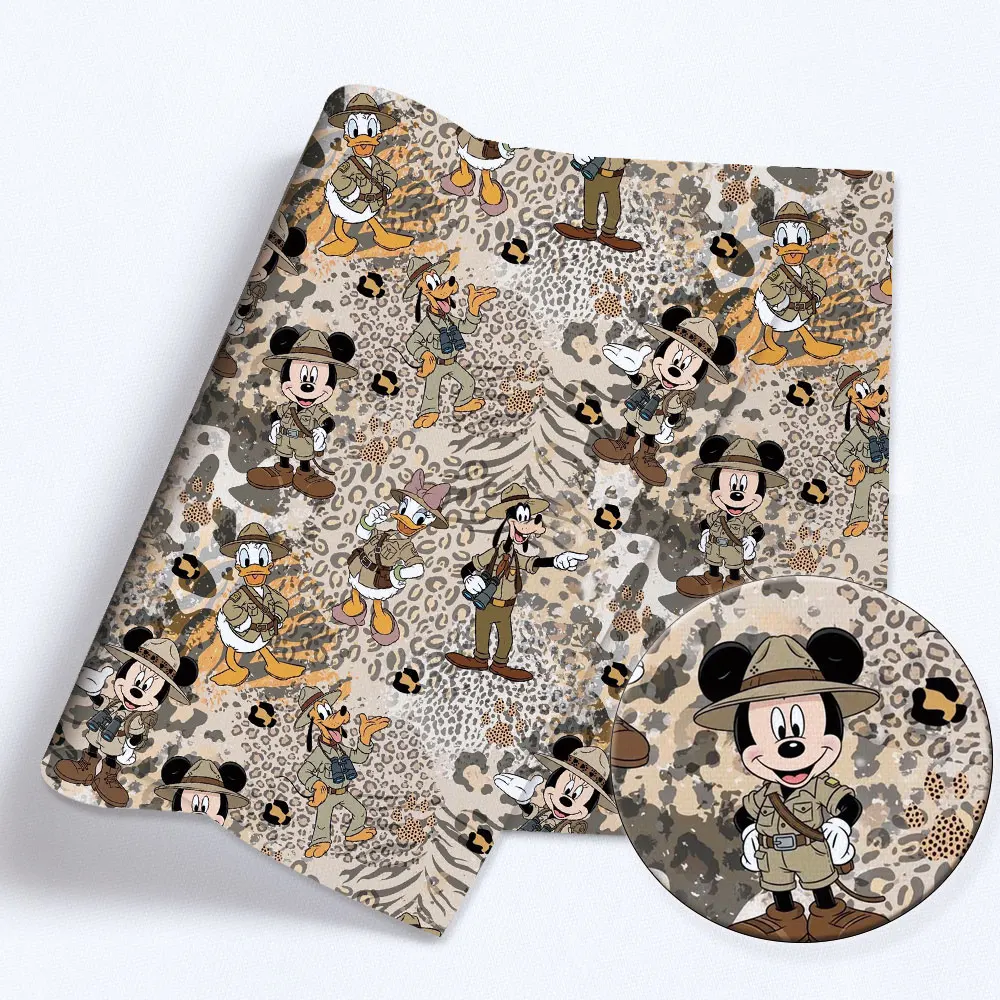 Disney Stoff 140x50CM Cartoon Polyester-Baumwollstoff Patchwork-Gewebe für Kinder Heimtextilien Nähen Puppenkleider Vorhänge Baumwollstoff Image