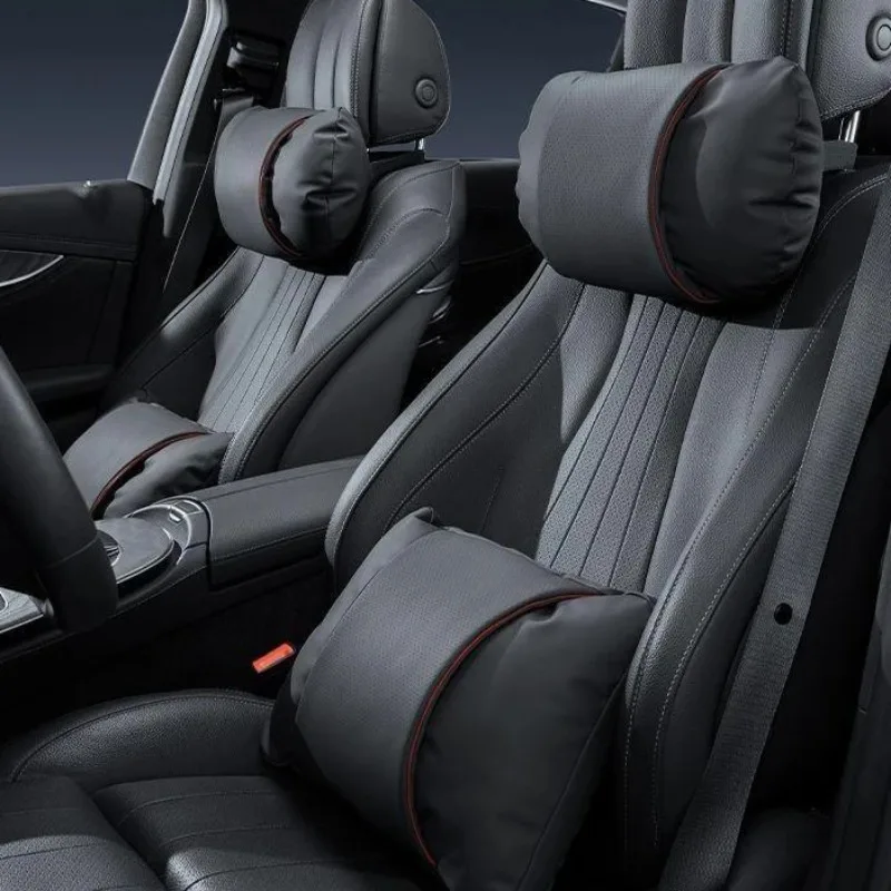 1/2 Stück neue Autositze mit Kopfstützen aus Nappaleder, atmungsaktiven Taillenkissen, Nackenkissen und Nackenkissen von General Motors Image