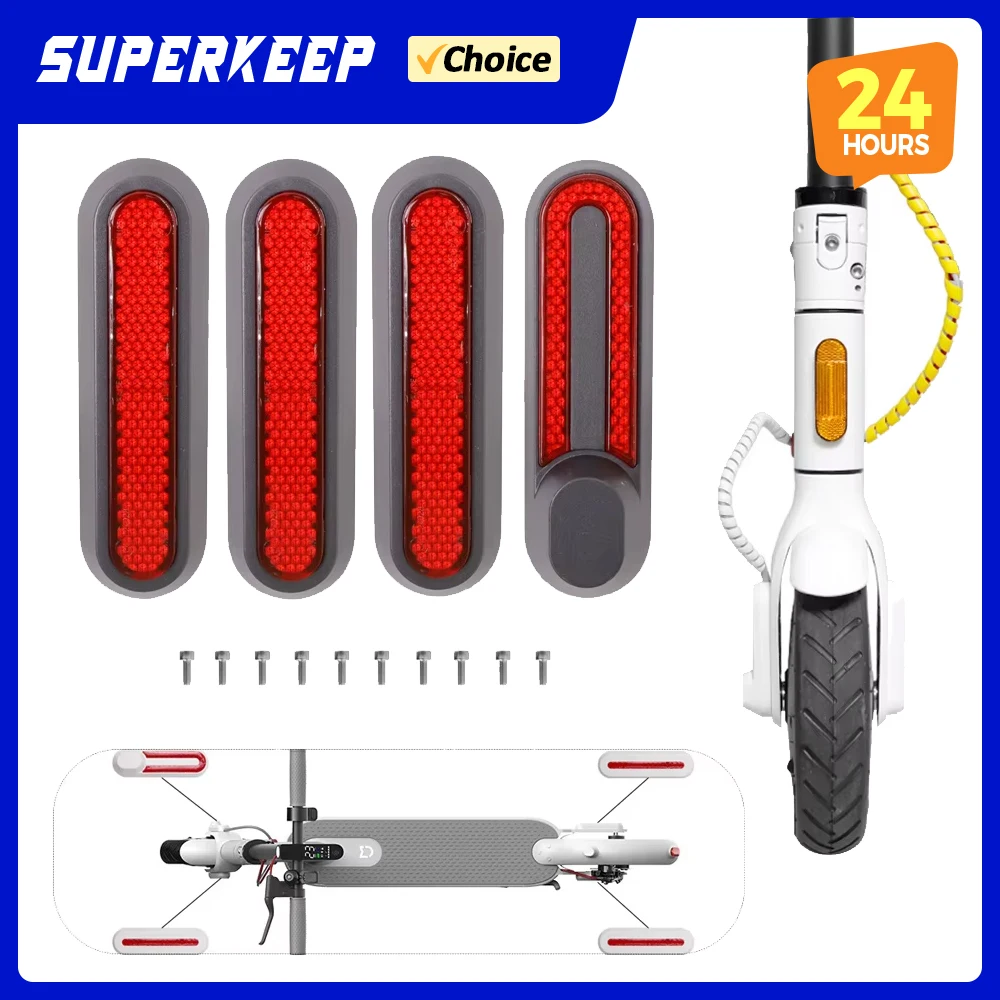 Rad Abdeckung Schützen Shell Für Xiaomi 3 Elektrische Roller M365 Pro 2 1 s Vorne Hinten Sicherheit Reflektierende Rohr Nacht reflektierende Aufkleber Image