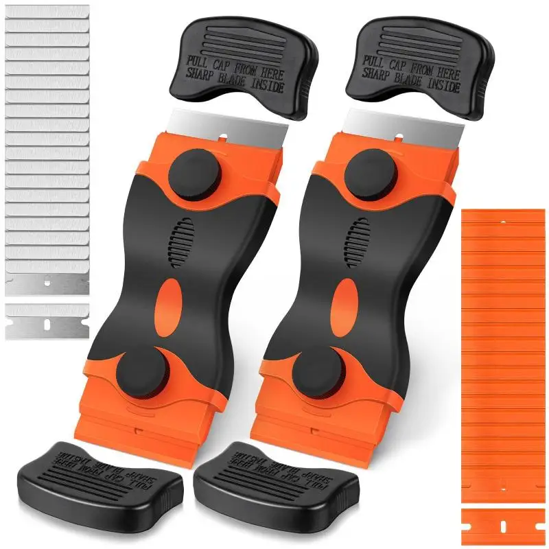 21 Teile/satz Kunststoff & Metall Rasierklinge Schaber Fenster Glas Reiniger Film & Klebstoff Entferner Werkzeug Für Auto & Hause Image