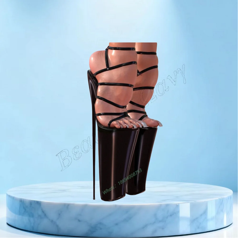 Schwarz Abendessen High Heel Plattform Sandalen Solide Hohl Dünne Hohe Spike High Heel Schuhe Sexy Frauen Schuhe Neue Zapatos Para Mujere