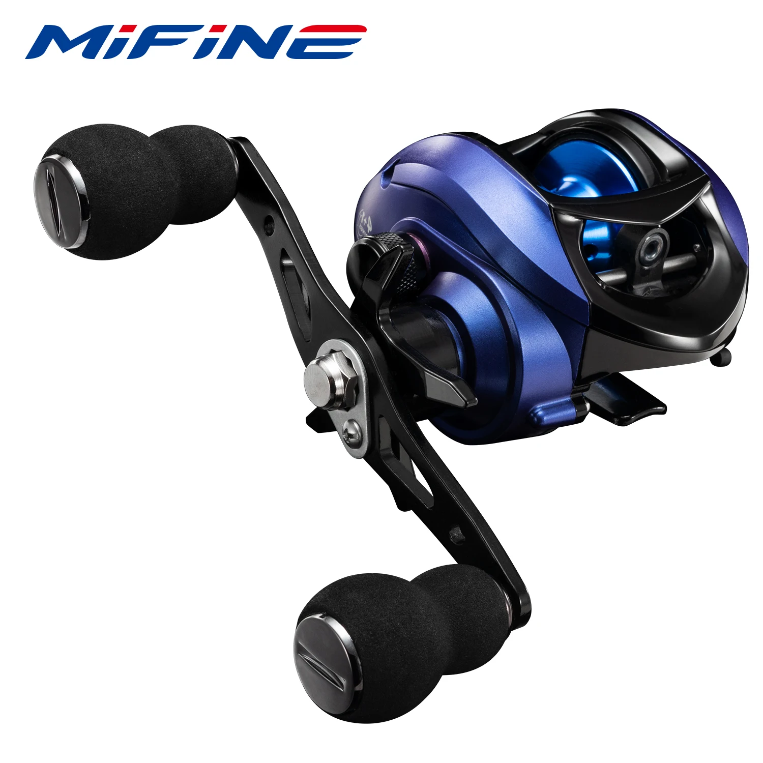 MIFINE MAGIC Baitcaster-Rolle mit 5-Magnet-Bremssystem, 6kg Max Bremskraft, 6,3:1 Hochgeschwindigkeits-Angelrolle, Links- und Rechtshänder-Baitcaster Image