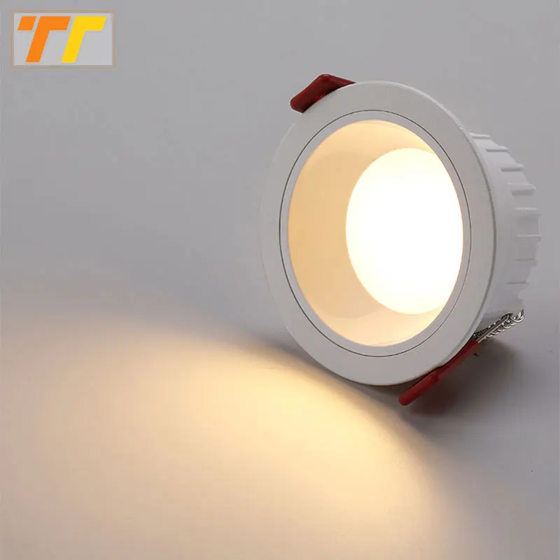 Dimmbare 220V Einbau-LED-Downlights, blendfrei, 7W 9W 12W 15W 18W 24W 230V Deckenstrahler, Hintergrundbeleuchtung, Innenbeleuchtung
