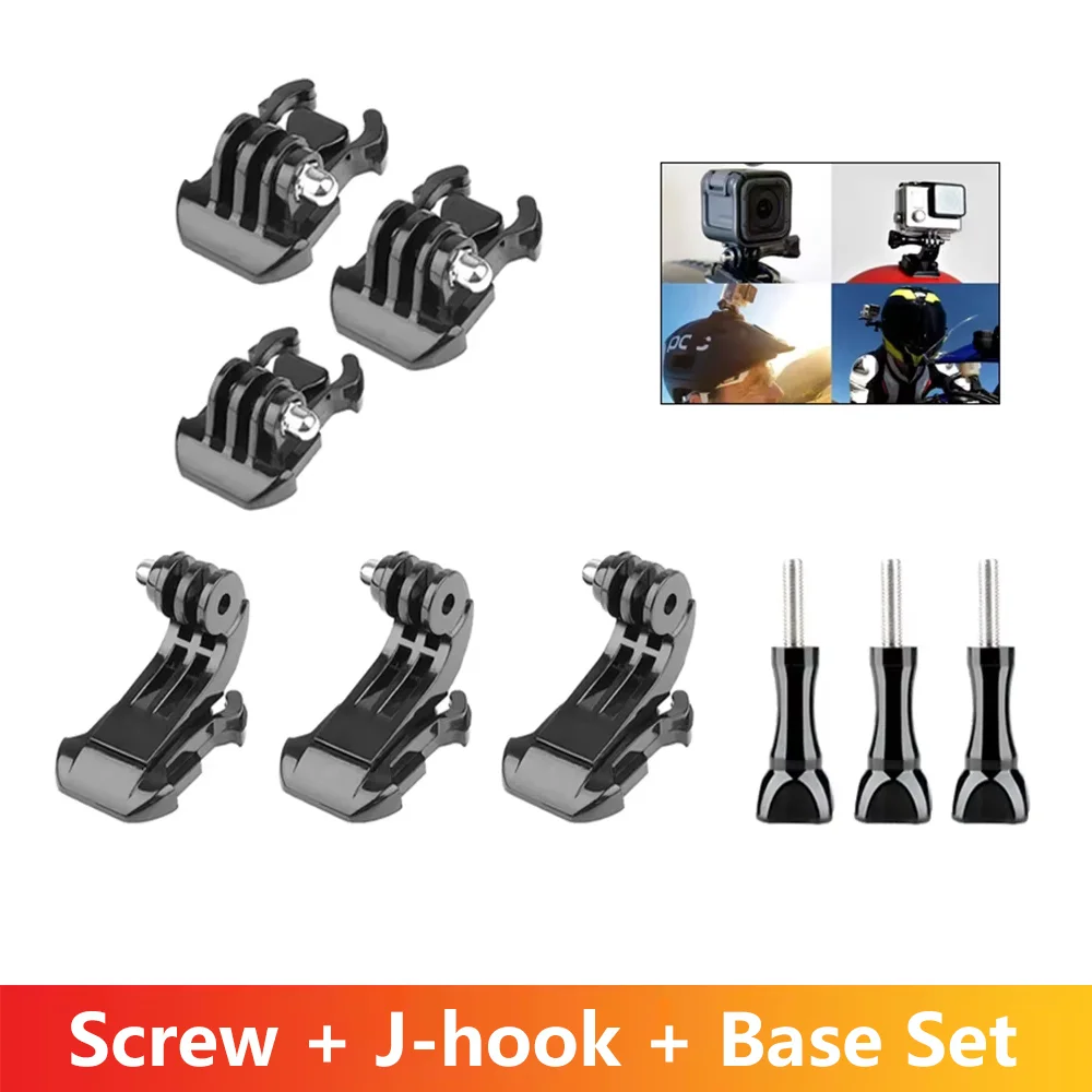 J Haken Quick Release Basis Mount Schraube Für GoPro Hero 13 12 11 10 Insta360 SJCAM SJ4000 AKASO DJI Osmo Action Kamera Zubehör Image
