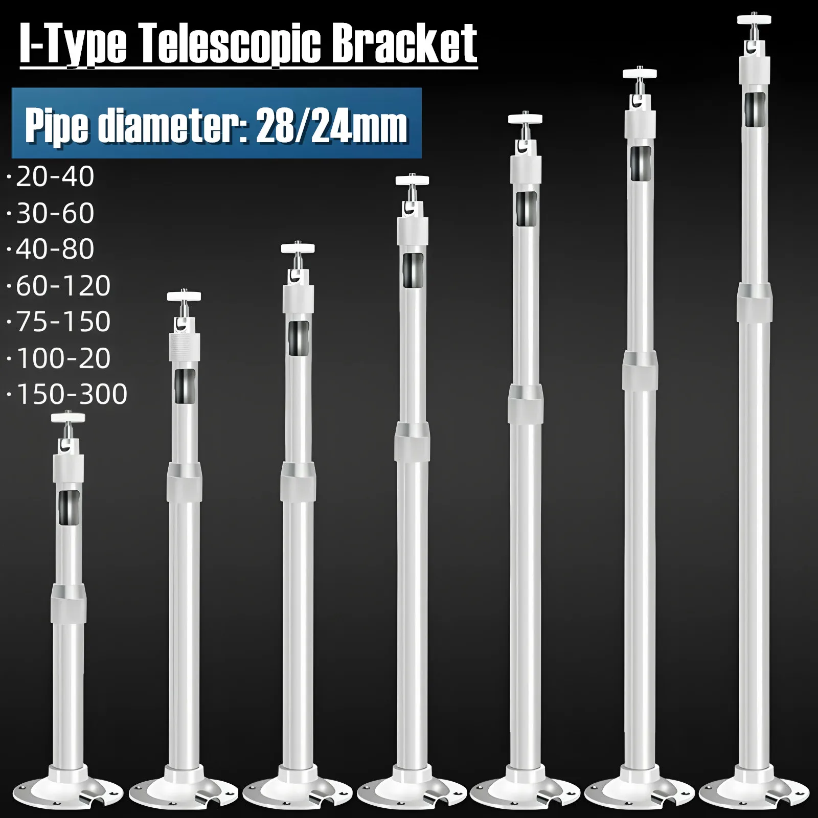 Überwachungs-CCTV-Kameraständer, Projektor-Wandhalterung, Deckenmontage, einziehbar, verstellbar, 20–40 30–60 cm, 40–80 cm, 60–120 cm Image