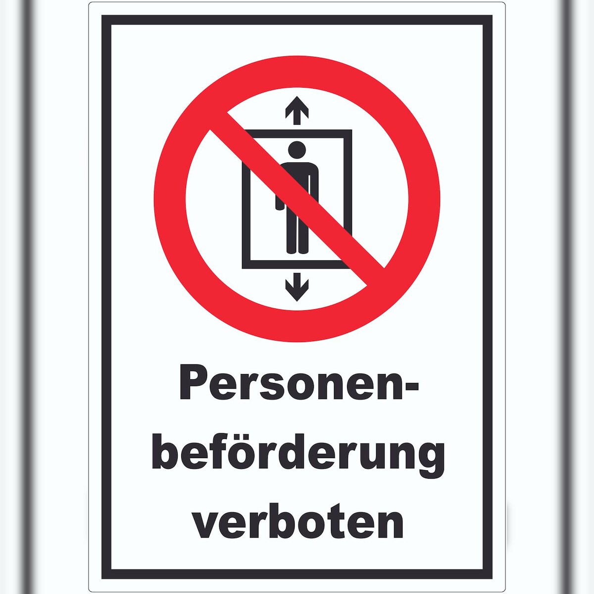 HB-Druck Personenbeförderung verboten Aufkleber A9 (37x52mm) Image