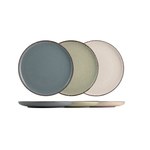 H&H 4 flache Teller PEARL - Porzellan - 27cm Image