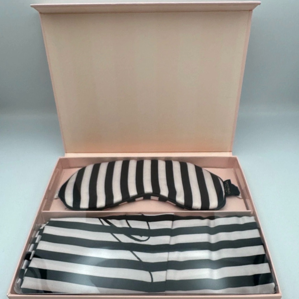 Victoria's Secret Bedding | Victoria's Secret Black And White Striped Bedding Set | Color: Black/Pink | Size: One-Size-Fits-All