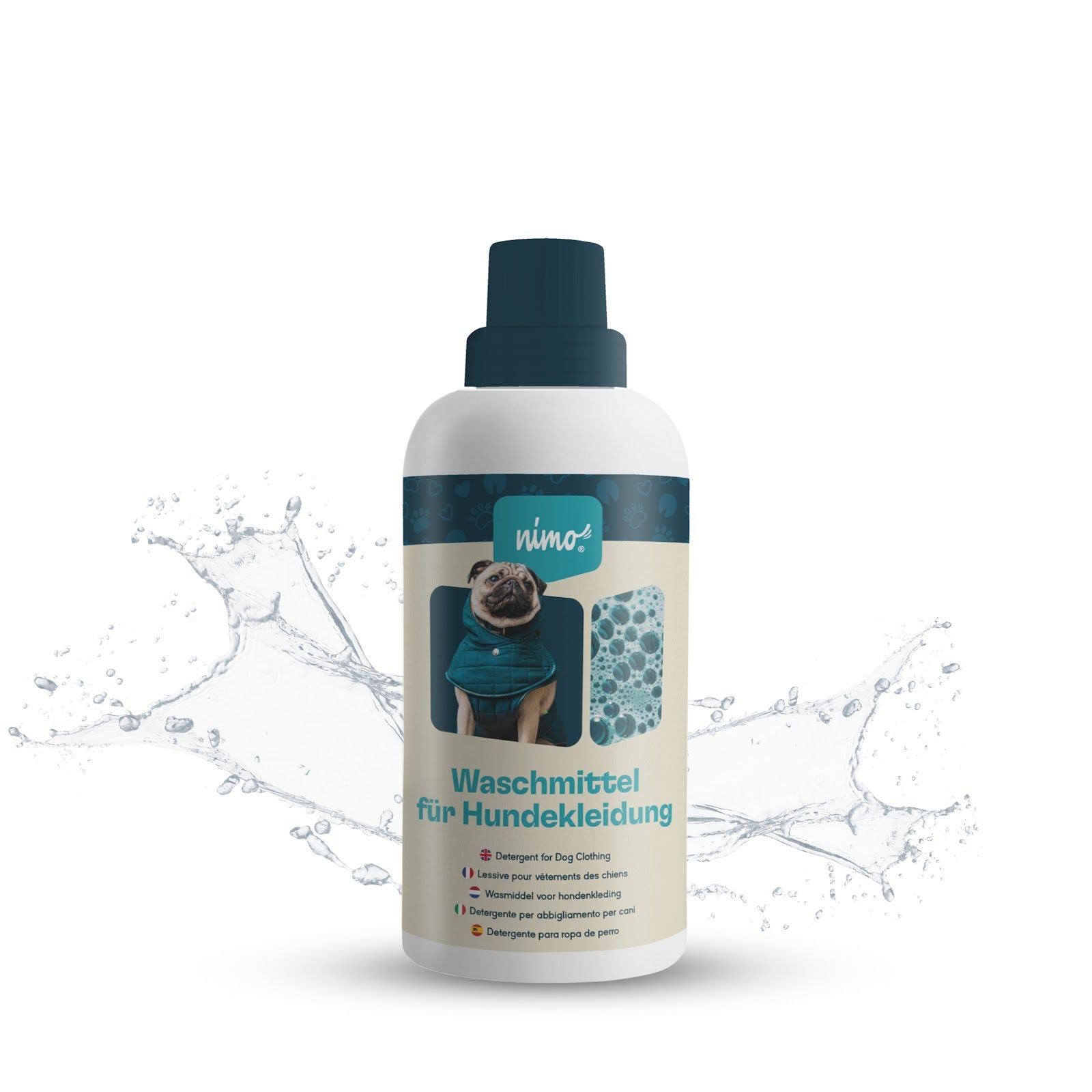 nimo® detergente per abbigliamento cani • pulisce in modo affidabile s