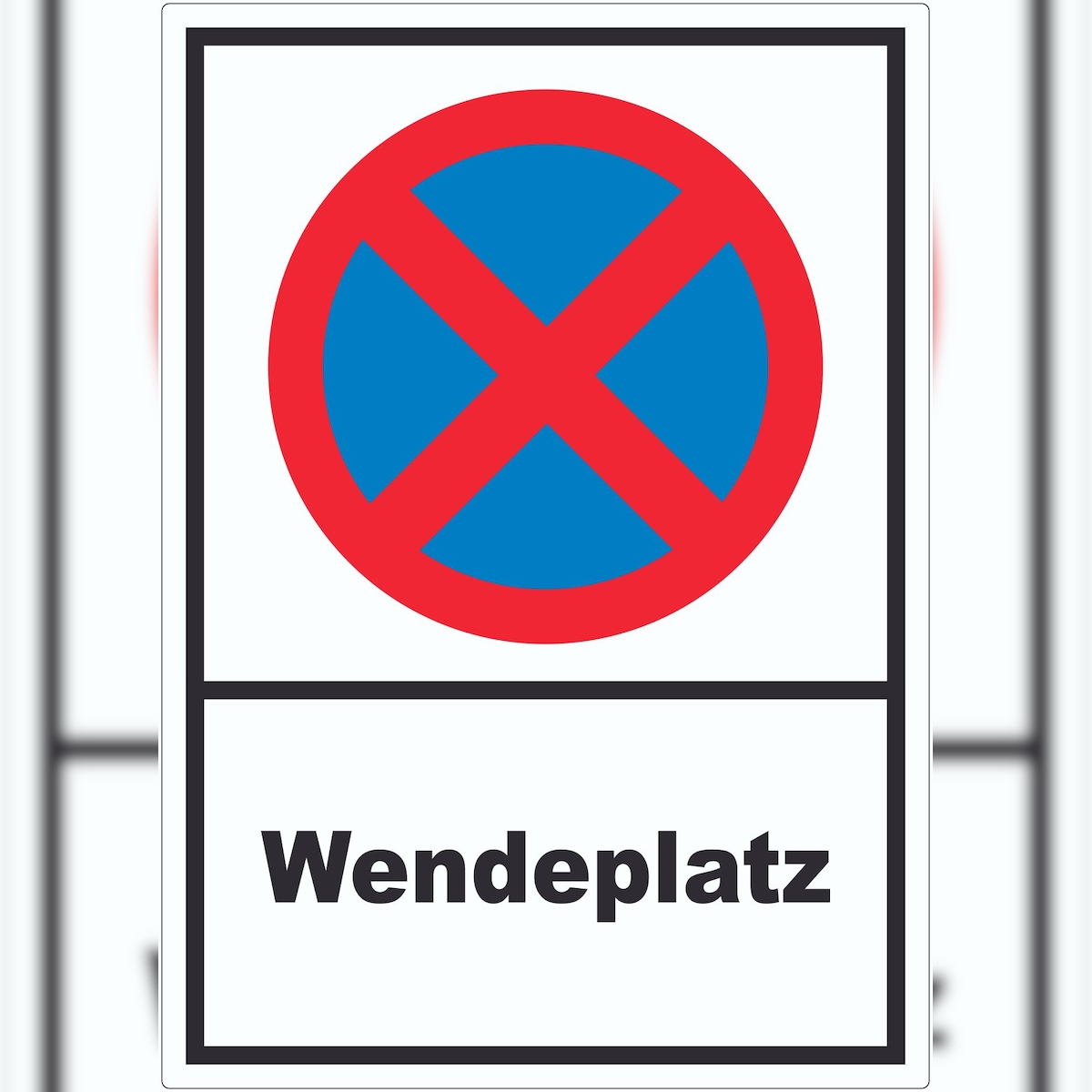 HB-Druck Parken verboten Wendeplatz Aufkleber A5 (148x210mm) Image