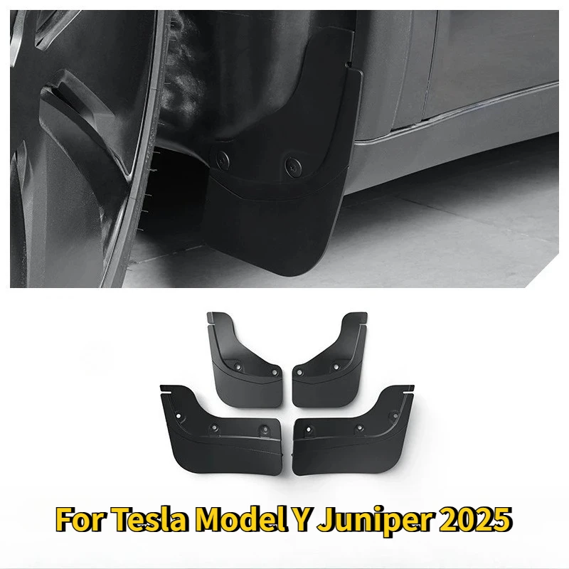 Schmutzfänger für Tesla 3 Highland Model Y Juniper 2025 Ersatz-Spritzschutz Auto-Modifikation Versteckte Spezial-Schmutzfänger Image