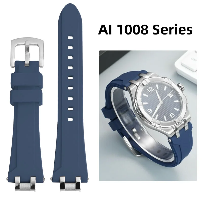 Gummiarmband für MAURICE LACROIX AIKON Uhr AI1008 AI6008 AI1108 AI1018 AI6038 Wasserdichtes Silikon-wasserdichtes Uhrenarmband Image