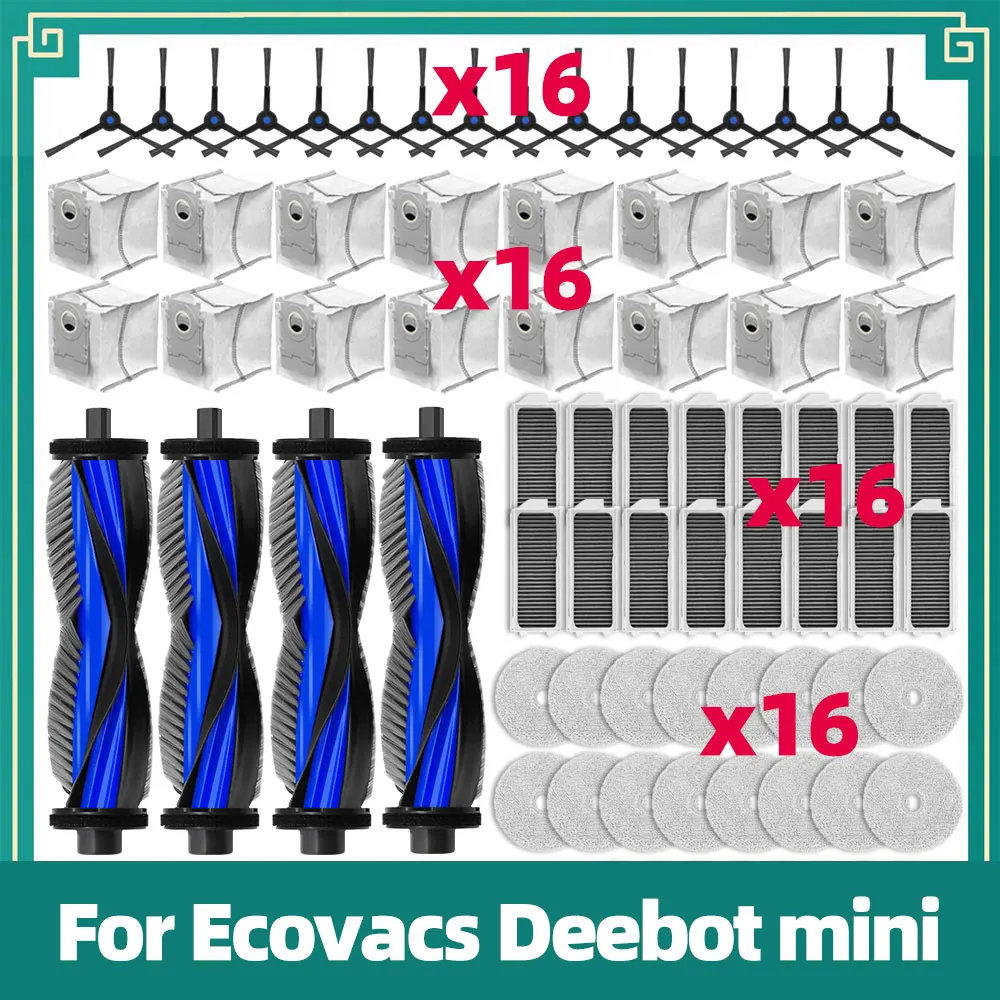 Passend für Ecovacs DEEBOT mini, Ersatzteile für Staubsauger: Haupt- und Seitenbürste, HEPA-Filter, Wischmopp, Staubbeutel, Abdeckung, Zubehör Image