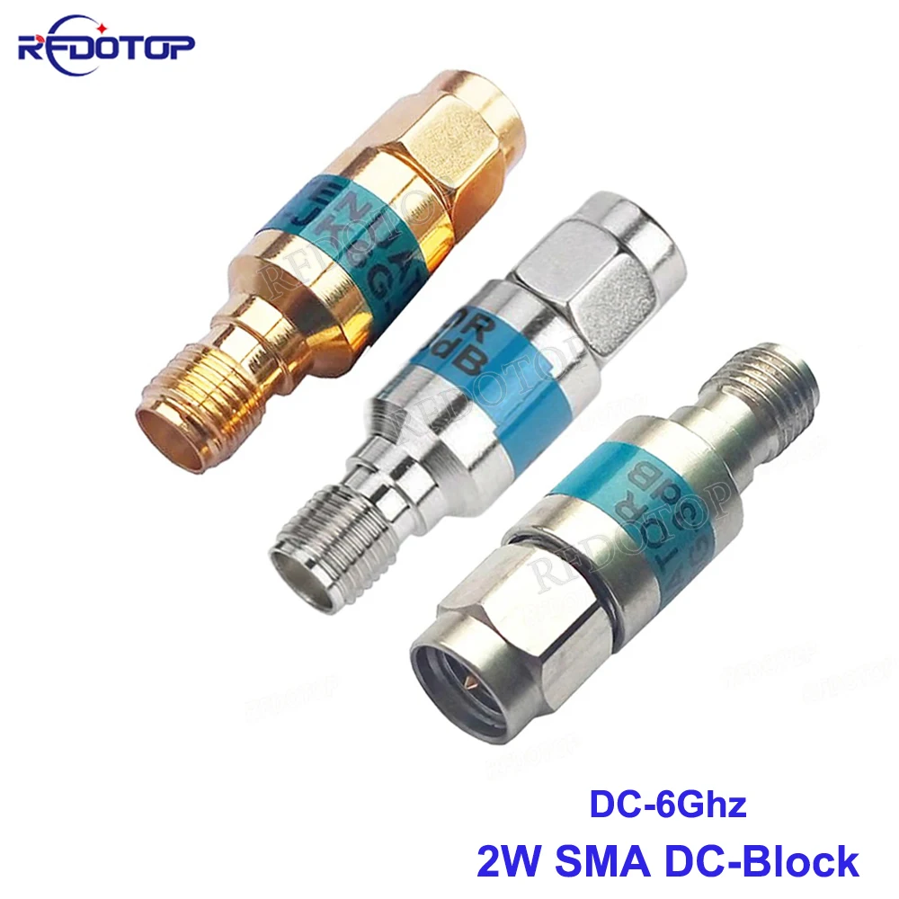 2W DC-Block SMA Stecker auf SMA Buchse DC-6GHz 50 Ohm RF Koaxialblock SWR ≤1,2 DC-Blocker-Anschluss Hohe Qualität Schneller Versand Image