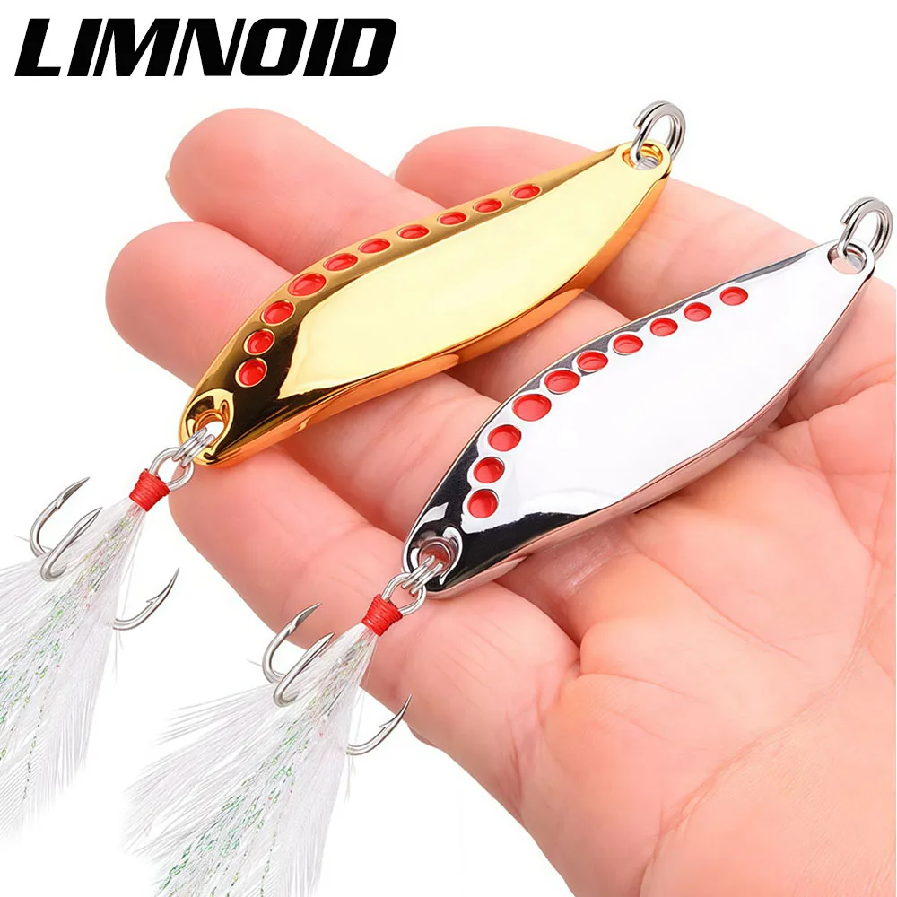 Limnoid 2er-Set Metall-Vib-Leech-Spinner Löffelköder 5g 7g 10g 15g 20g Künstlicher Köder Angelzubehör für Barsch, Hecht, Zander Image
