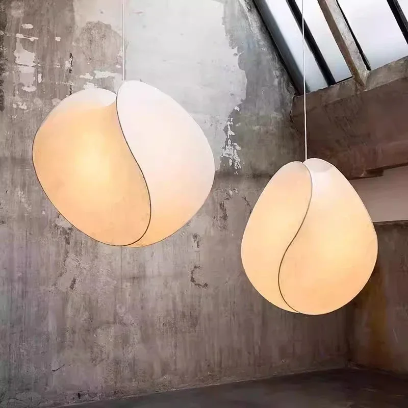 Moderne Seidenpendelleuchte im Wabi Sabi-Stil, Hängelampe für Wohnzimmer, Schlafzimmer, Café, Büro, Dekor, Kunst, Esstisch, Hängelampe