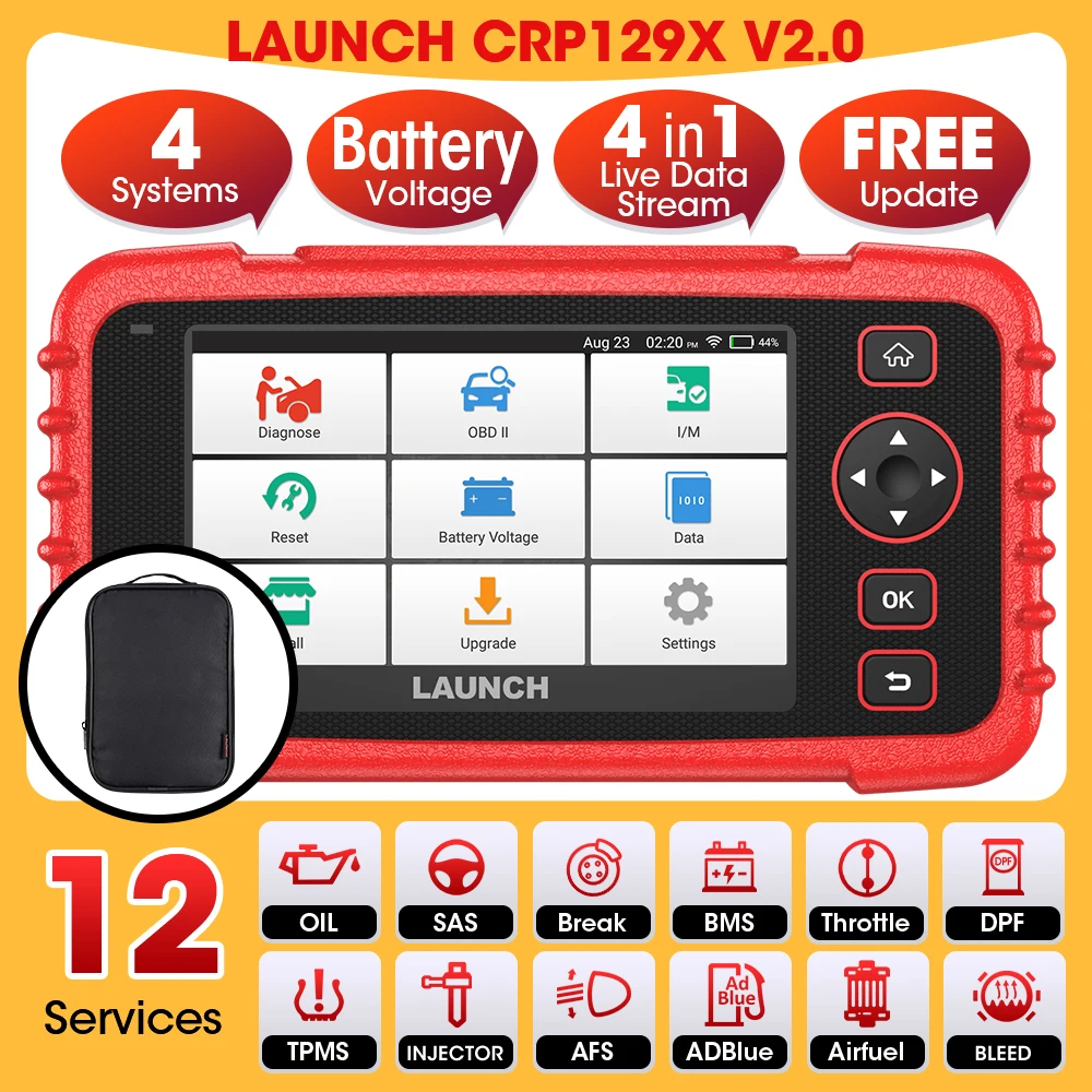 LAUNCH X431 CRP129X V2.0 Diagnosetools OBDII-Scanner Professioneller Kfz-Scanner Diagnosescanner Image