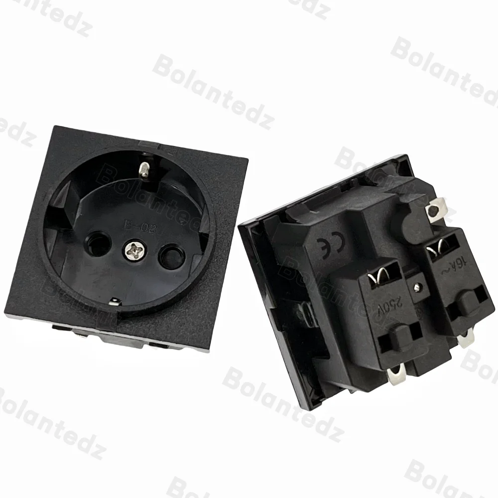 16A Euro-Buchse, eingebettete industrielle Steckdose, Wechselrichter-Ausgangsbuchse, EU, universelle elektrische Russland, Südkorea, Wechselstromanschluss Image