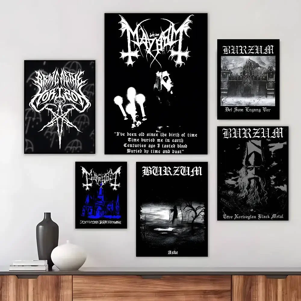 Mayhem Live In Leipzig Burzum Poster-Kunst, HD-Leinwand, hochwertiges ästhetisches Druckpapier, Wandkunst für Wohnzimmer, Heimdekoration Image