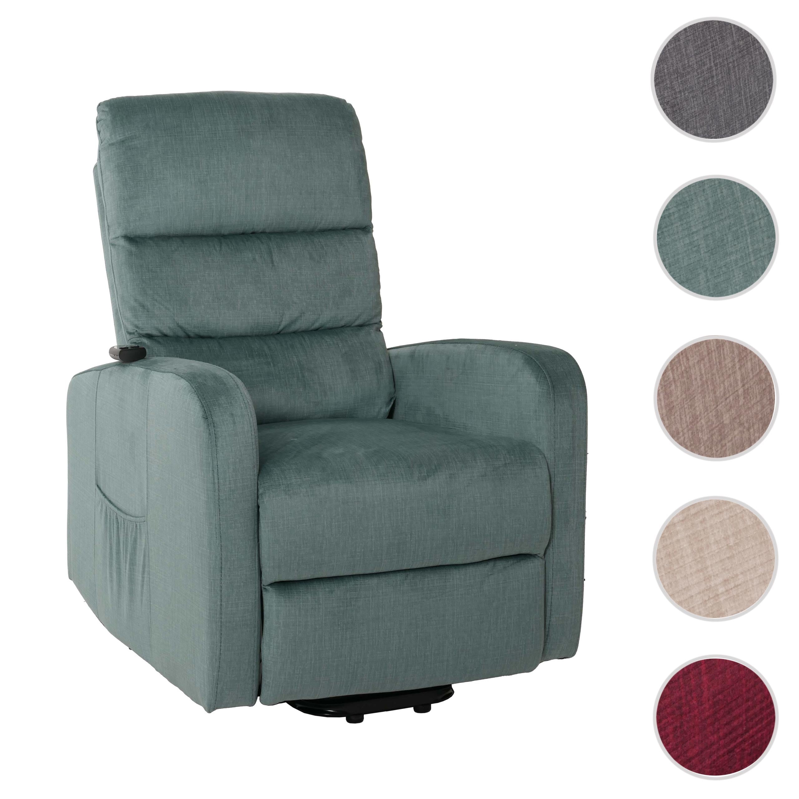 Fernsehsessel HWC-K62, Sessel Relaxsessel TV-Sessel, Liegefunktion Aufstehhilfe elektrisch, Metall Chenille ~ dunkelgrau Image