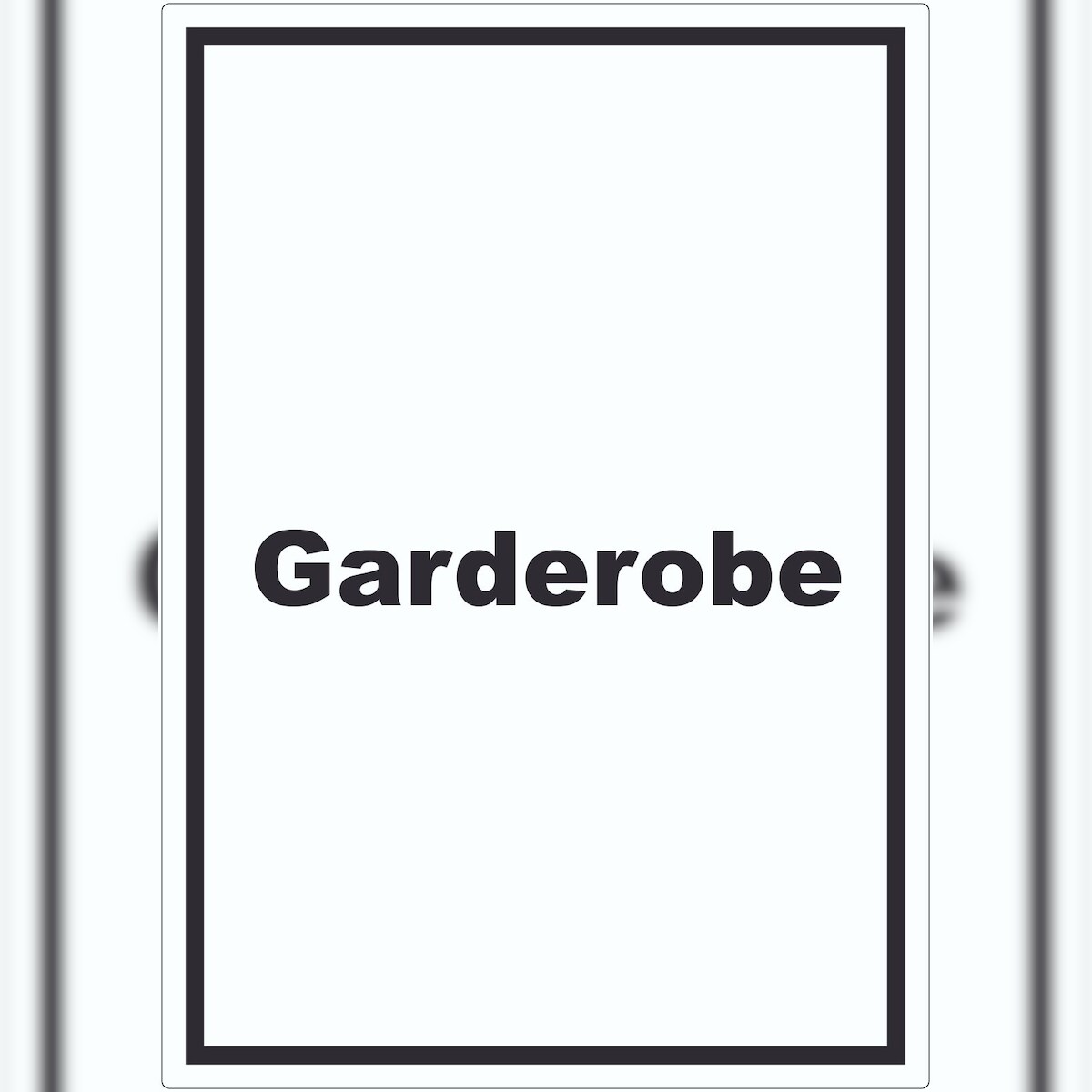 HB-Druck Garderobe Aufkleber mit Text Kleidung aufbewahren hochkant A0 (841x1189mm) Image