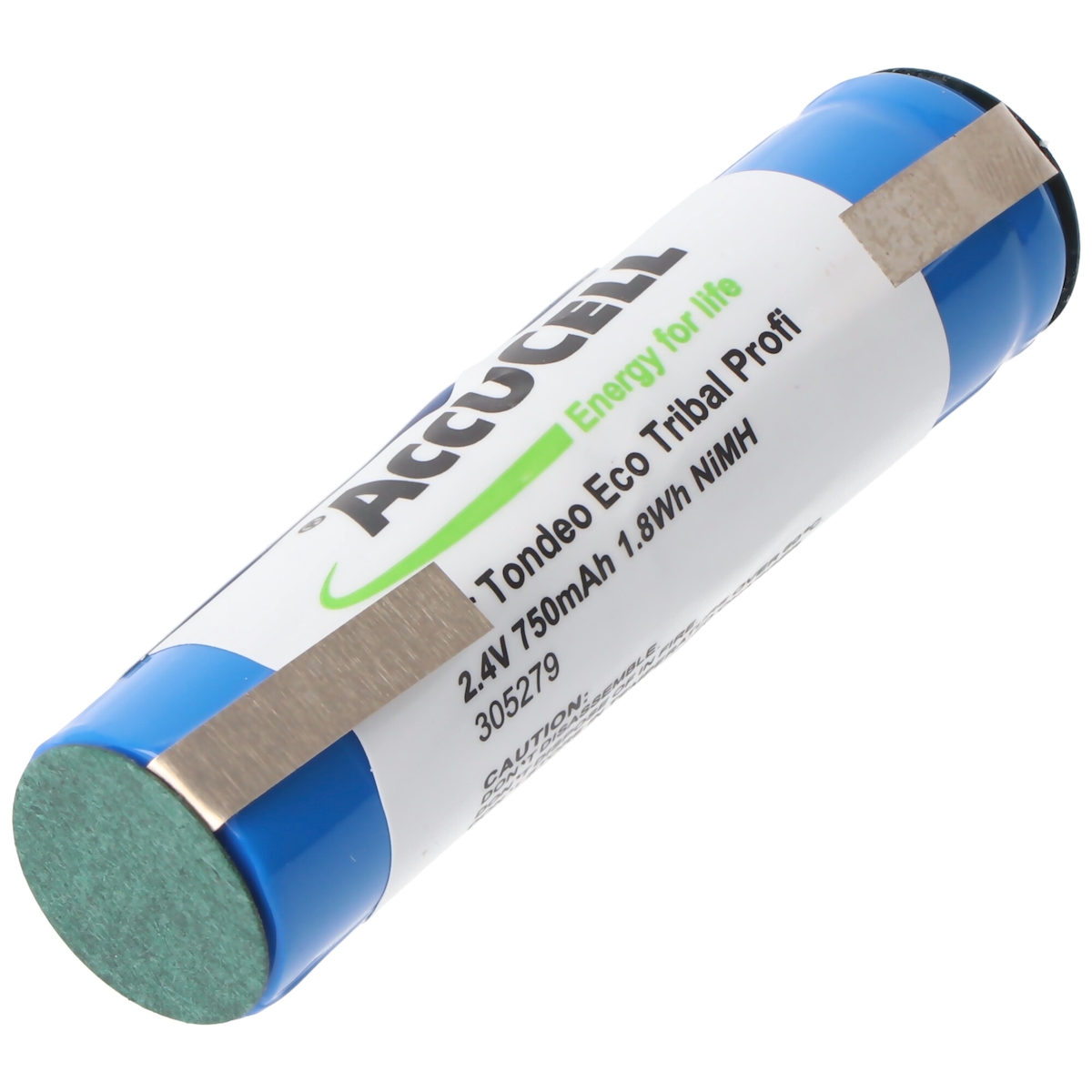 AccuCell NiMH AkkuPack 2,4 Volt, 750mAh, 58x14,5mm für Zahnbürsten Image