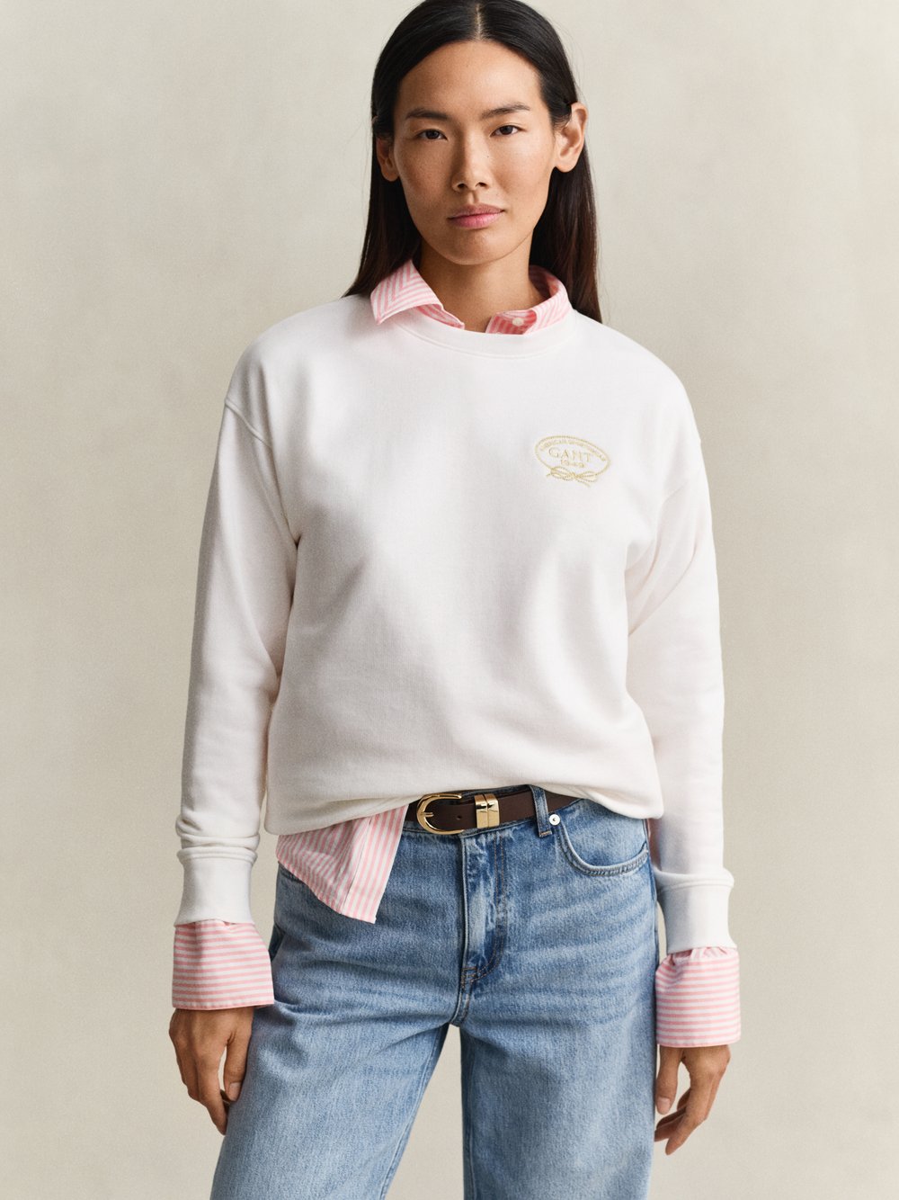 Gant Sweatshirt Damen ecru, XL Image