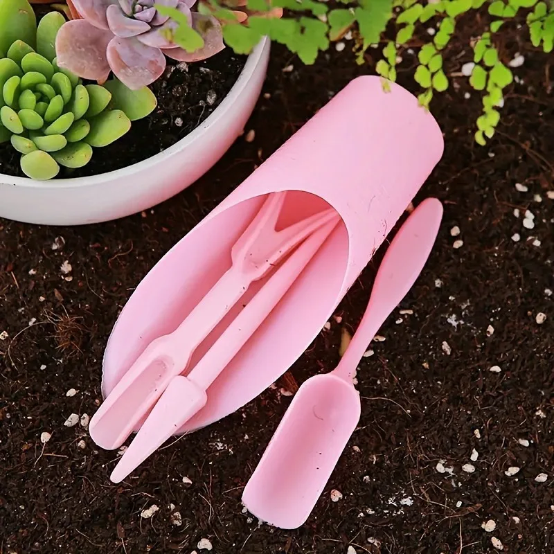 Ensemble de 4 outils de jardinage durables, pelle à seau, cylindre de culture en pot, pelle à terre pour plantes, outils de jardinage miniatures, ensemble d