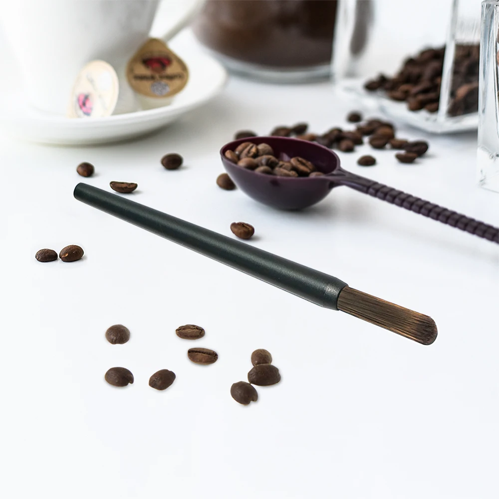 Nylon Kaffeemühle Reinigungsbürste mit Kunststoffgriff Professionelles Espressobürstenzubehör Barista Tool Image
