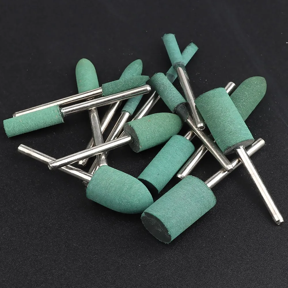 5/10Pcs Gummi Schleif 3mm Schaft Schleifen Kopf für Form Metall Polieren Dremel Dreh Werkzeuge Image