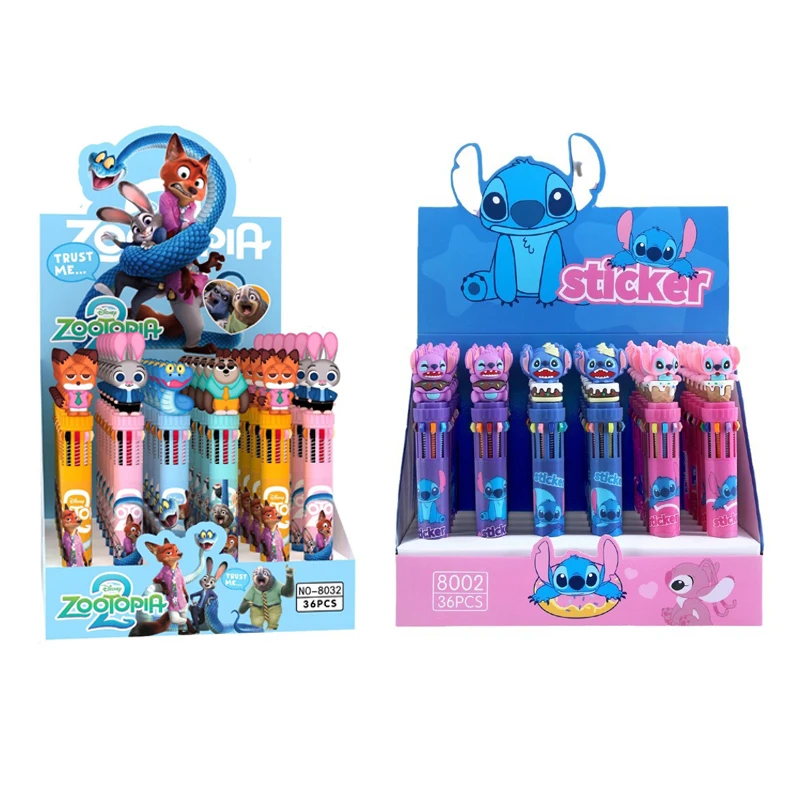 4-6 teile/los Kawaii Disney Zootopia Capybara Cartoon10 farben Kugelschreiber Nette Presse Kugelschreiber Schule Büro Schriftlich Versorgung Image