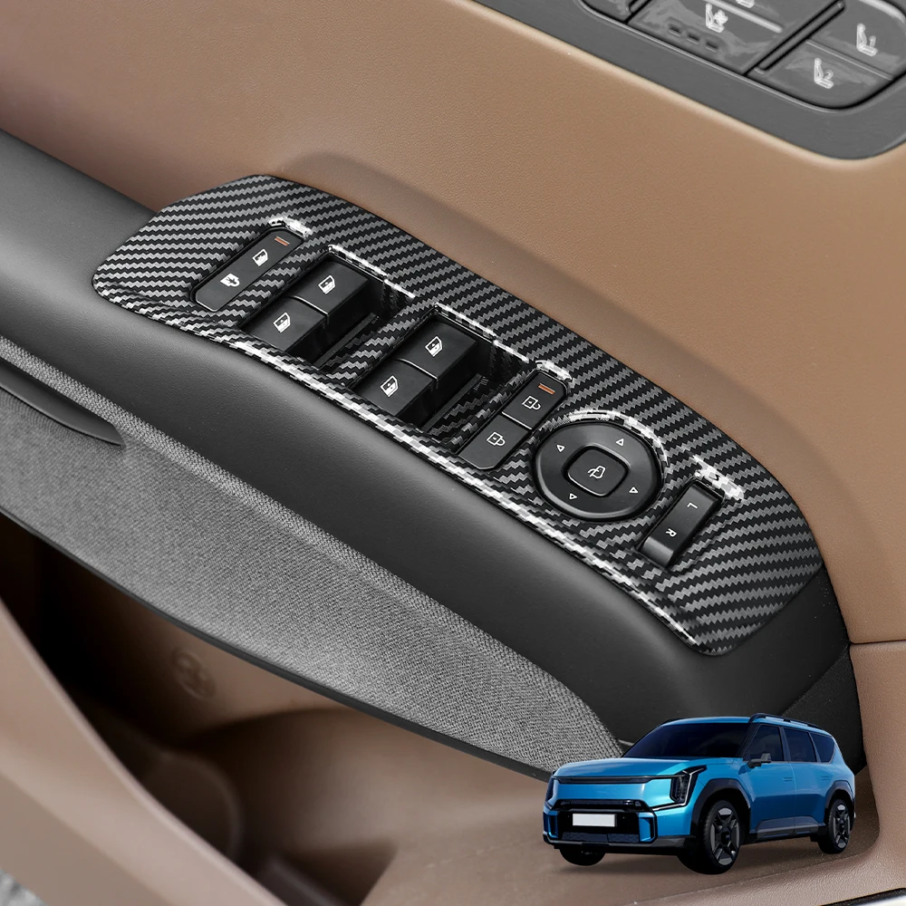 RHD!Für Kia EV9 Auto Fenster Schalter Taste Abdeckung Tür Armlehne Panel Rahmen Trim Innen Ersatz Zubehör LHD/RHD Image